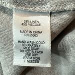 For Cynthia Dress L Gray Button Up Linen Lagenlook Pockets Sleeveless Minimalist Photo 9