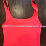ZARA NWOT  Neon Pink Sheath Midi Dress Square Neck Sleeveless Photo 3