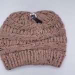 C.C. knit chunky beanie in confetti pink Photo 4