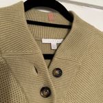 Lunya Cotton Silk Knit Henley Pullover Sweater Soft Green Photo 4