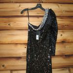 Sachin + Babi  Womens Greta Black Sequin Gown Dress Photo 10