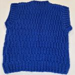 English Factory  Cobalt Blue Chunky Knit Women’s Sweater Vest Acrylic Material M Photo 3