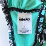 Mossimo Surf Style Turquoise Blue Black White Halter Tie Back Bikini Top Medium Photo 4