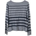 Liz Claiborne  Sweater Women's Medium Tall Long Sleeve Gray Black Striped NWOT Photo 1