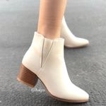 Story Nude Chunky Heel Ankle Bootie Photo 3