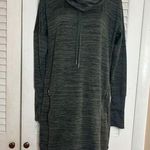 Athleta Cozy Karma Dress Cowl Neck Thumb Holes Pockets Green Size S Photo 0