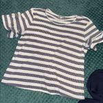 Pleione  Navy and White Striped Top Photo 0