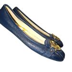Michael Michael kors Navy Blue Ballet Flats with Gold Accent Size 7 Photo 3