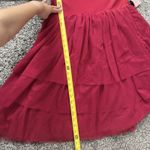 Holiday Red Tier Tulle Party Dress Whimsical Modest Christmas Festive L NWT READ Size L Photo 8