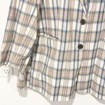 Ava & Viv Ava Viv Plus Size 4X Blue Cream PLAID GRANDPA JACKET BLAZER Photo 2