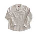 Talbots Women's  White & Pink Striped Button Down Shirt Size 16 Photo 3