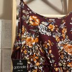 Mlle Gabrielle Boho Burgundy Lightweight Maxi Dress with Flower Prints NWT Photo 6
