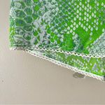 TAJ by Sabrina Crippa | Green 100% Silk Crochet Knit Swim Cover Up Shorts Sz XS Photo 2