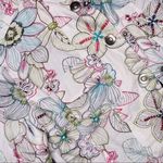 Chico's Chico’s cotton embroidered floral white jacket / blazer / sweater shirt 8 cotton Photo 1