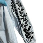 Eshakti Wayward Fancies Tunic Top Womens Plus 1X-18W Blue Embroidered Romantic Photo 5