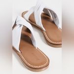 Soludos | Size 9 Cream and Brown Bow Leather Clara Beach Slide Sandals Photo 6