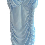 Hello Molly light blue ruched mini dress. Size 8. New with tags! Photo 0