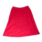 Westbound Women’s Pink 100% Linen Midi Skirt Photo 0
