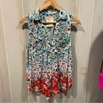 Anthropologie Cute boho Anthro Limited Edition 6 of 52 sleeveless floral blouse buttons Photo 6