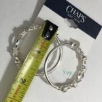 CHAPS  Silver Tone Hoop Earrings With Knot Design Photo 2