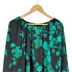 Sugar Lips  Krypton Floral Marica Balloon Sleeve Top size 2X Emerald Black NWT Photo 3