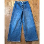 ZARA high rise flat front wide leg crop jeans 2 Photo 3