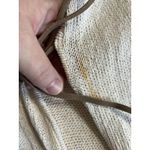 Vtg Moda International Cream Boho Duster Cardigan Tie Waist Festival Silk Linen Size M Photo 4