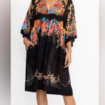 Johnny Was  Easy Cotton & Silk Blend Coverup Dress in Black Royal Floral Multi M Photo 0