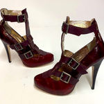 Dolce Vita Ostrich leather gladiator platform heels size 7 A9 Red Photo 0