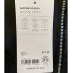 Athleta Sateen Bomber Jacket Black Women's Size XL NWT Sleek Zip Oversized Fit Photo 5