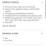 Lafayette 148 Anastasia Cold Shoulder Silk Top Glaze Blue M/L Size L Photo 8