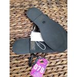 A New Day  Tiffany Women's 7 Black Leather Memory Foam Ankle Strappy Sandals Photo 5