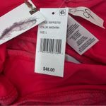 Jessica Simpson Women's Flower Printed Hi-Waist Bikini Bottoms Coral Large L Photo 6