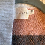 Dreamers  Colorblock Cardigan Blush Pink Green Cozy Open Front Sweater M L Boho Photo 5