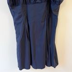 Anthropologie Maeve Black Ruched Pleated Mini Flare Dress Size 14 NEW Photo 8