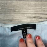 White House | Black Market  Denim Peplum Corset Style Tank Top I46 Photo 4