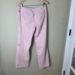 Anthropologie  Elevenses Pink Corduroy Button Detail Wide Leg Trousers Pants Sz 8 Photo 6