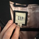 Gap  Women's Black Long Quilted Bomber Jacket sz Medium Photo 2