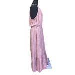 Old Navy Halter Maxi Dress Womans Large Pink Sleeveless Cruise Vacation Beachy Photo 4