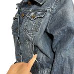 Peoples Liberation Womens Denim Blue Jean Jacket Dark Wash Short Length Medium Photo 8