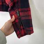 Gap Wool Blend Insulated Plaid Moto Jacket Red Black Size XS Photo 10