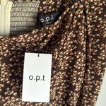NEW O.P.T. Lenon Floral Midi Dress 8 Brown Photo 7