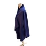Bobeau Women's Blue Wrap Poncho 1X Button Closure Basic Jacket Photo 3