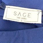 Sage THE LABEL Blue Stretch Knit Floor Length Maxi Skirt Photo 3