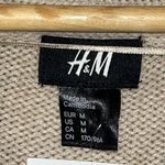 H&M Knit Sweater Dress w “Wrap” Neck Shawl Collar 3/4 Sleeves Tan Women’s M Photo 5