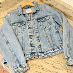 ZARA Denim Jacket Light Wash TRF Women’s Size M (MEX 28) Button Front Photo 0
