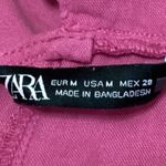 ZARA Pink Square Neck Sleeveless Lace Up A-Line Flare Cami Tank Mini Dress Sz M Photo 2