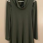 C/MEO COLLECTIVE C Army Green Cowl-Neck Tunic Dress Photo 0