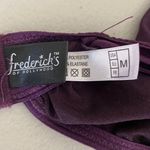 Frederick's of Hollywood  High Neck Purple Satin Lace Teddy Nightgown Lingerie Med Photo 2