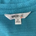 Wildfox  Blue Vneck Top Medium Long Sleeve Lightweight Lounge Photo 3